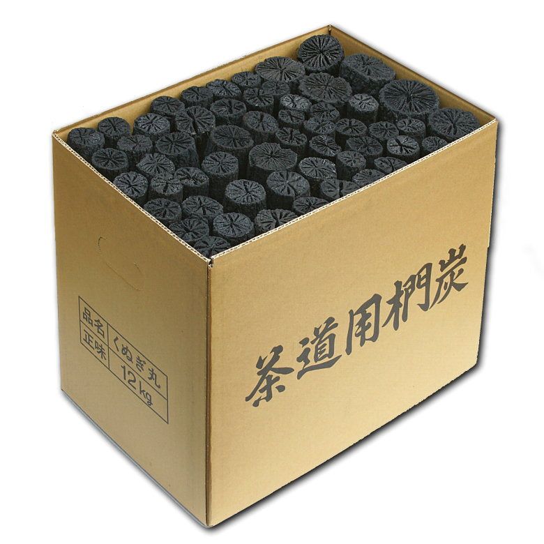 茶道用椚丸炭<12kg>長炭