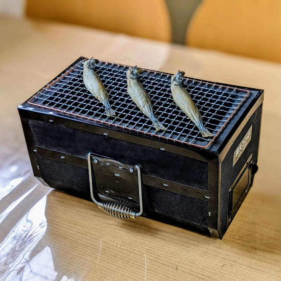 長角コンロ 炭火焼き鳥七輪【黒】